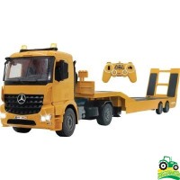 Camion Mercedes Acros cu remorcă platformă joasă și telecomandă Jamara