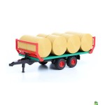 Remorcă transport baloţi cu 8 baloţi rotunzi Bruder Remorcă transport baloţi cu 8 baloţi rotunzi Bruder